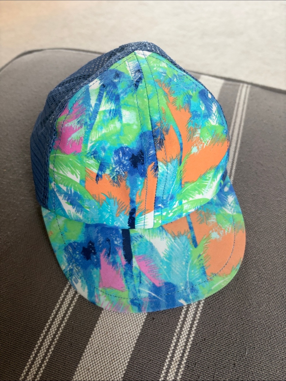 George Hats Toddler Vibrant Tropical Palm Print Mesh Trucker Hat
